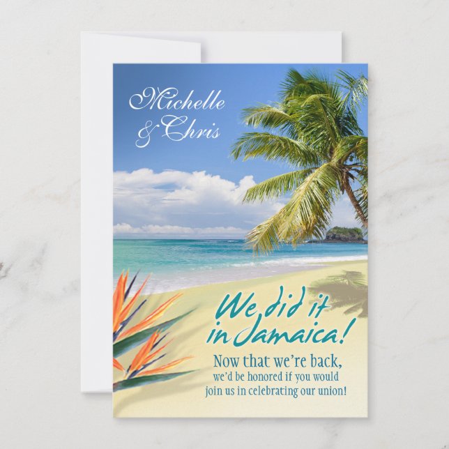 Emerald Waters Reception Card (Jamaica) (Front)