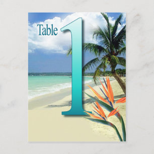 Emerald Waters Table Card No. 1   aqua
