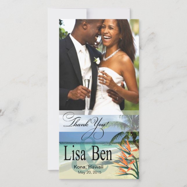 Emerald Waters Tropical Beach Thank You Photo (Front)