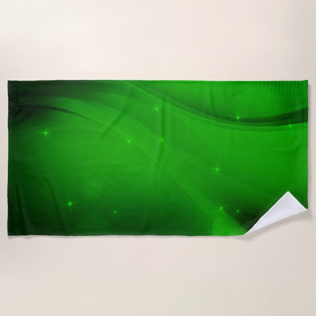 Emerald Wave Beach Towel (Front)
