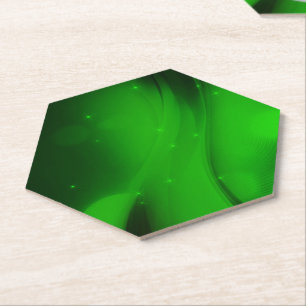 Emerald Wave Paper Coaster