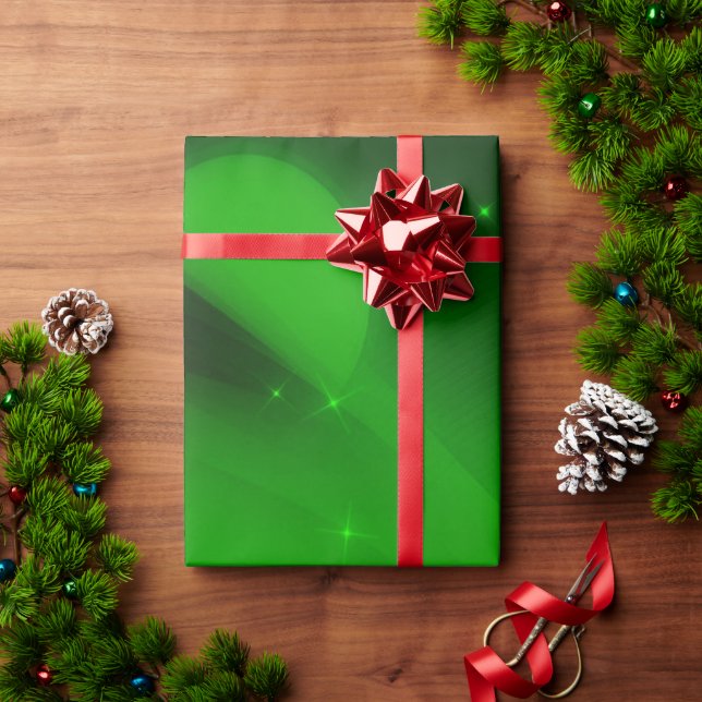 Emerald Wave Wrapping Paper (Holiday Gift)