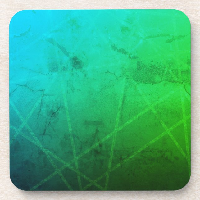 Emerald Waves: Unique Green and Blue Multi-Colour  Coaster (Front)
