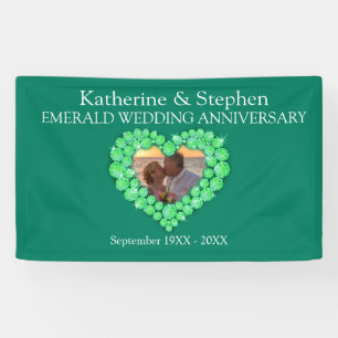 Emerald Wedding anniversary green banner