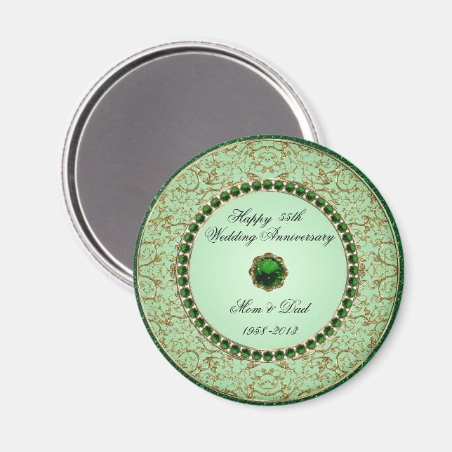 Emerald Wedding Anniversary Magnet (Front/Back)