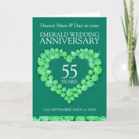 Emerald wedding anniversary parents inside photo