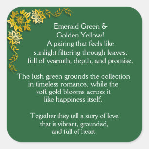 Emerald Welcome Square Sticker