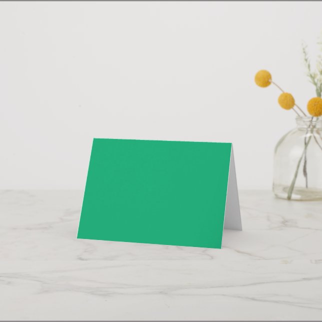 Emerald & White Folded Thank You Card – Customise (Front)