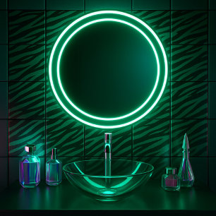 Emerald Wild Glam Zebra Stripe  Tile