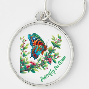 "Emerald Wings: Nature's Keychain" Key Ring