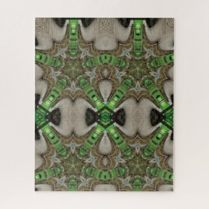 Emerald wood geometric 520 piece jigsaw puzzle