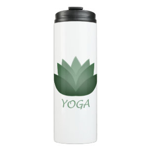 Emerald Yoga Lotus Flower Thermal Tumbler