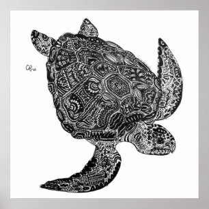 Emergen-Sea Turtle Custom Art Print