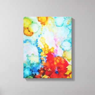Emergence Abstract Alcohol Ink Painting Canvas Print