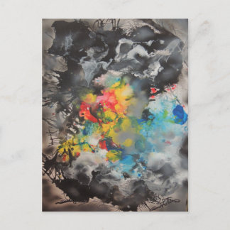 Emergence - Abstract by Gene Foltuz Mini Print Postcard