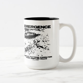 Emergence Complex Pattern Formation From Simpler Two-Tone Coffee Mug