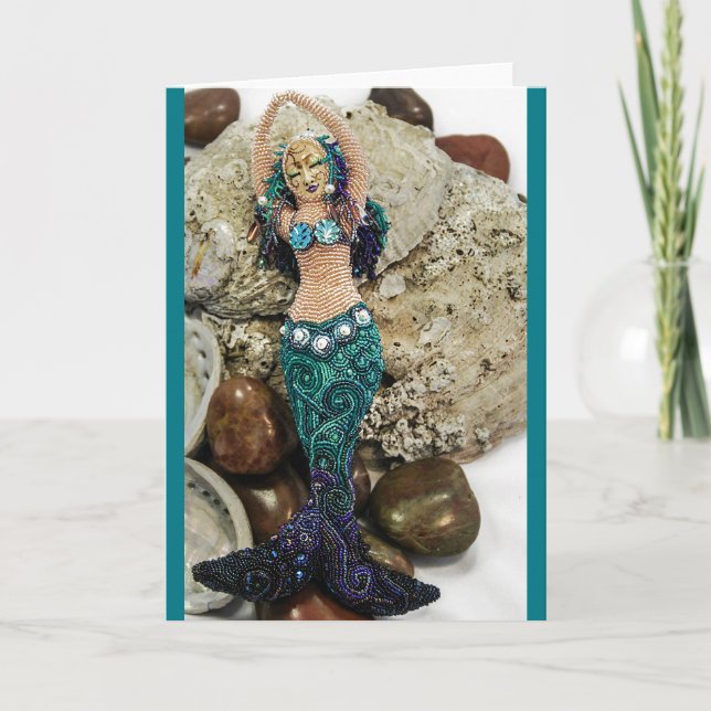 Emergence the Mermaid Blank Note Card (Front)