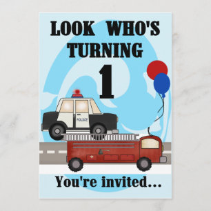 Emergency 1st Birthday Invites