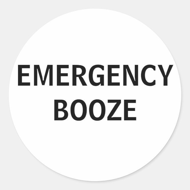 Emergency Booze stickers (Front)