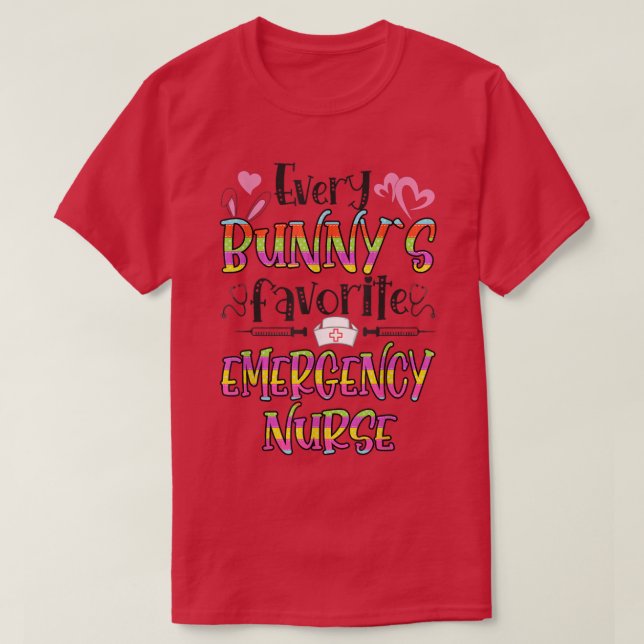 Emergency Bunny's Favourite Nurse Easter Day  T-Shirt (Design Front)