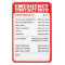 Emergency Contact Information List