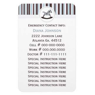 Emergency Contact: Rocking Horse Premium Magnet
