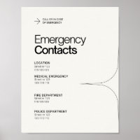 Emergency contacts hostel bed & breakfast info