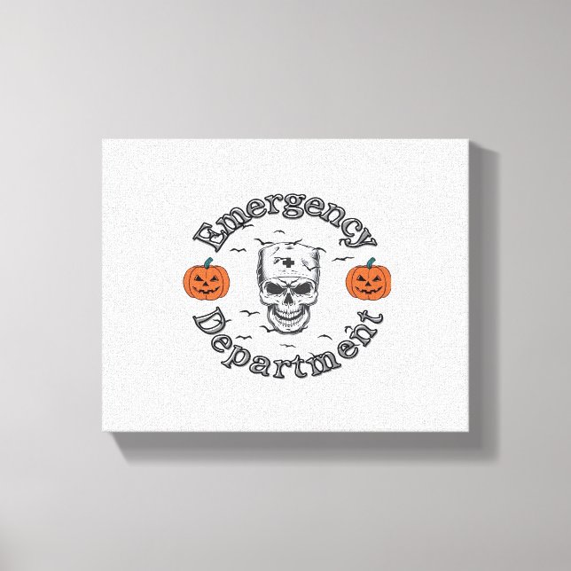 Emergency Departement Room Er Nurse Skeleton Hallo Canvas Print (Front)