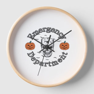 Emergency Departement Room Er Nurse Skeleton Hallo Clock