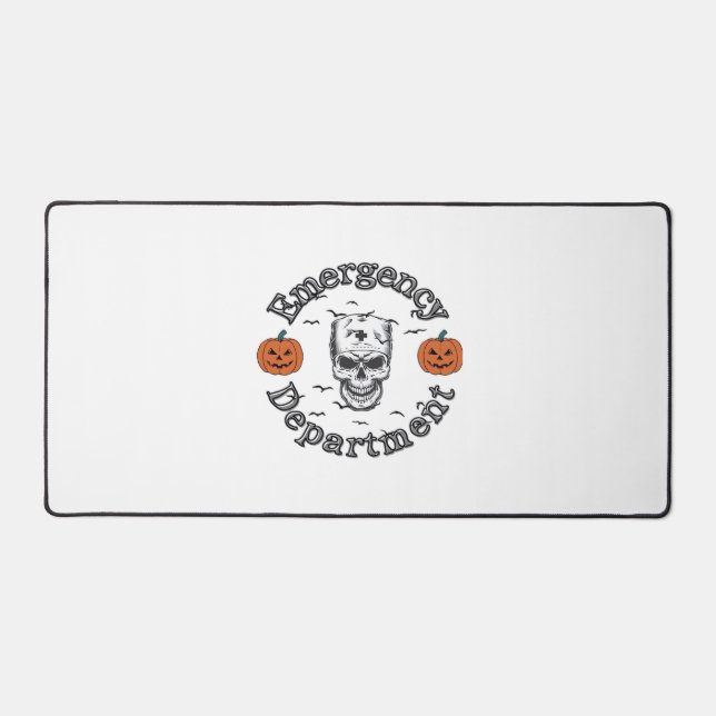 Emergency Departement Room Er Nurse Skeleton Hallo Desk Mat (Front)