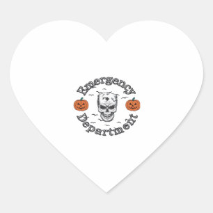 Emergency Departement Room Er Nurse Skeleton Hallo Heart Sticker