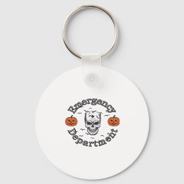 Emergency Departement Room Er Nurse Skeleton Hallo Key Ring (Front)