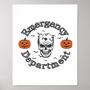 Emergency Departement Room Er Nurse Skeleton Hallo Poster