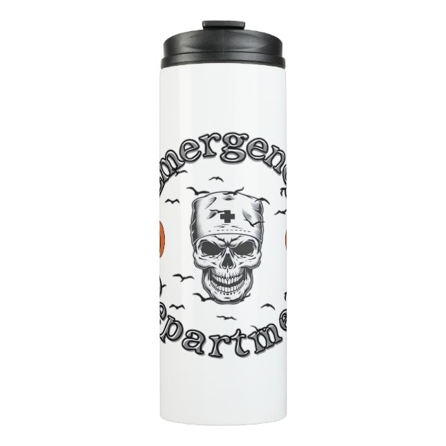 Emergency Departement Room Er Nurse Skeleton Hallo Thermal Tumbler (Front)