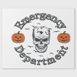 Emergency Departement Room Er Nurse Skeleton Hallo Wrapping Paper