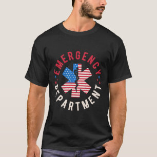 Emergency Department 4th Of July Usa Emergency Roo T-Shirt
