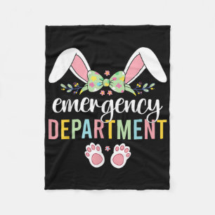 Emergency Department Bunny Emergency Room Er Nurse Fleece Blanket