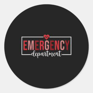 Emergency Department By Aishopi Valentine's Day Em Classic Round Sticker