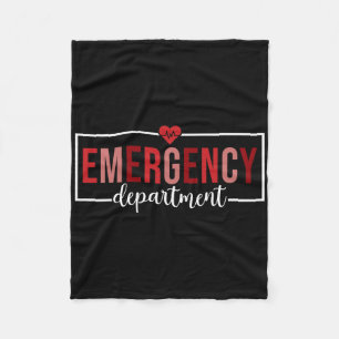 Emergency Department By Aishopi Valentine's Day Em Fleece Blanket