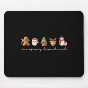 Emergency Department Christmas Ed Tech Nurse Merry Mouse Mat