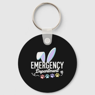 Emergency Department Easter Er Nurse Funny Ed Nurs Key Ring