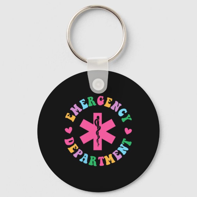 Emergency Department Emergency Nurse Er Nurse 2 Si Key Ring (Front)