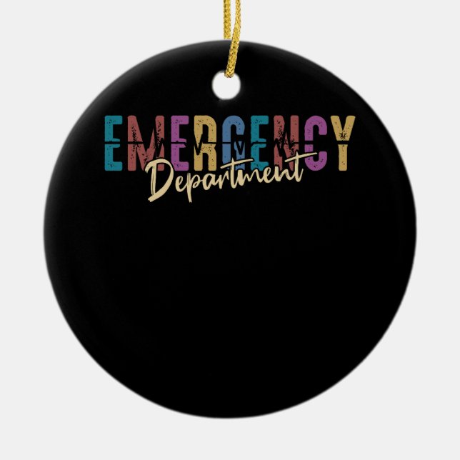 Emergency Department Emergency Room Healthcare Nur Ceramic Tree Decoration (Front)