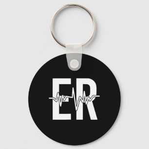 Emergency Department Er Nurse Front + Back Emergen Key Ring