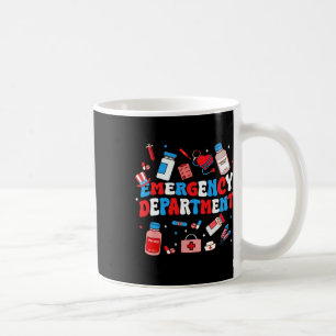Emergency Department Er Nurse Usa Flag Patriotic 4 Coffee Mug