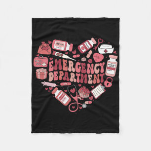 Emergency Department Er Nurse Valentines Day Gifts Fleece Blanket