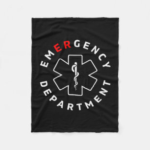 Emergency Department Er Rn Nurse Retro Healthcare  Fleece Blanket