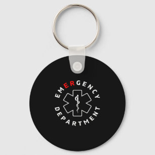 Emergency Department Er Rn Nurse Retro Healthcare Key Ring
