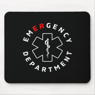 Emergency Department Er Rn Nurse Retro Healthcare Mouse Mat