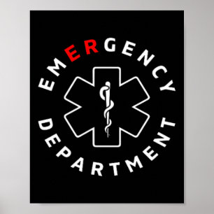 Emergency Department Er Rn Nurse Retro Healthcare Poster